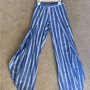striped flowy pants